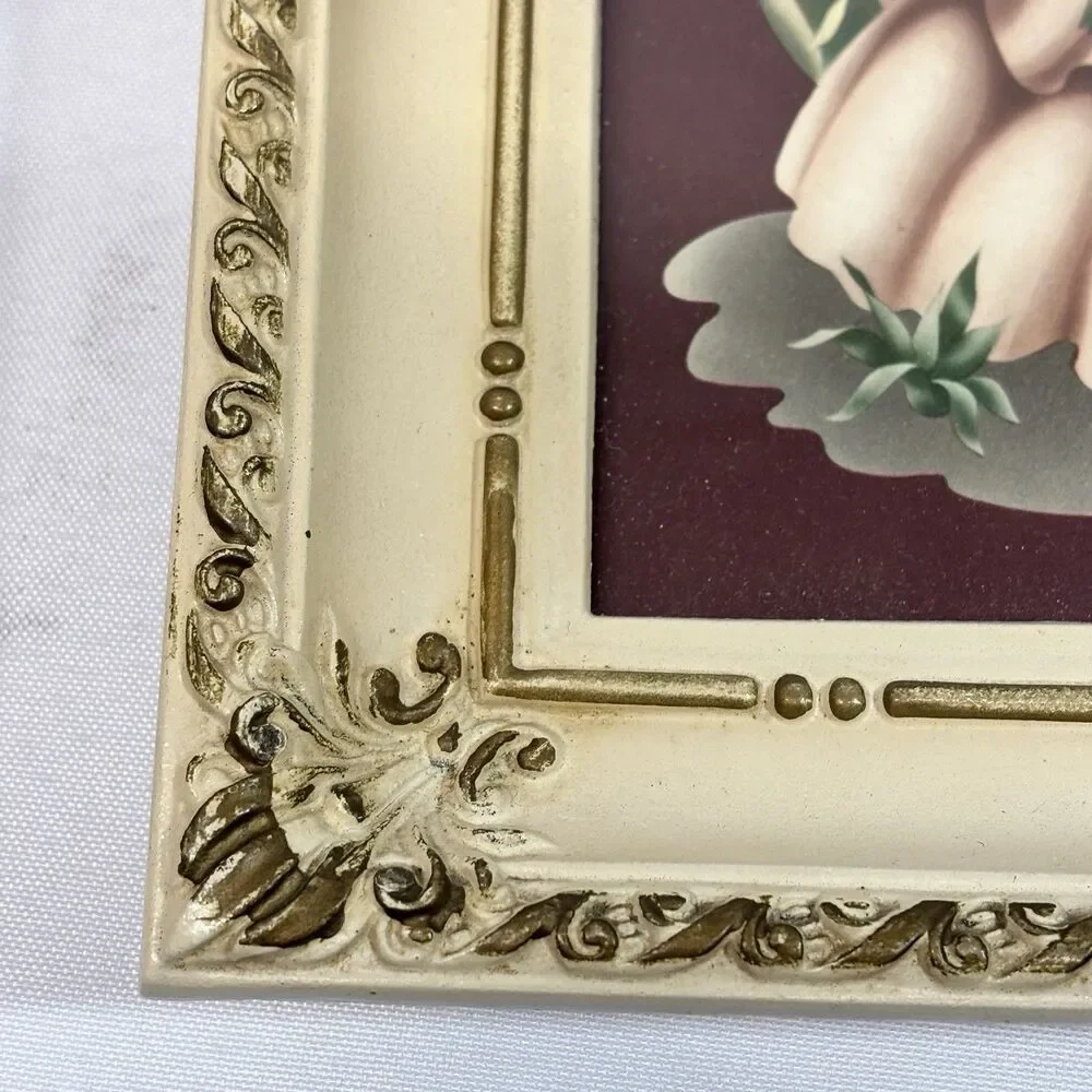 VTG Turner Wall Accessory Pair Victorian Fashion Prints Ornate Gold Frames MCM